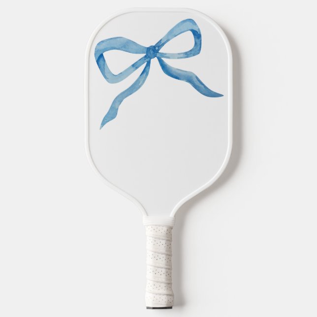 Blue Bow Preppy Grandmillenial Pickleball Paddle (Front)