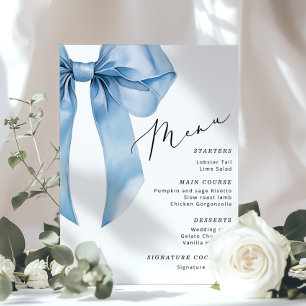 Blue Bow She is tying the knot Menu
