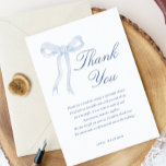 Blue Bow She's Tying The Knot Bridal Shower Thank You Card<br><div class="desc">Blue Bow She's Tying The Knot Bridal Shower Thank you Crds</div>