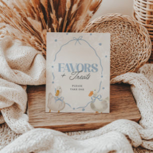 Blue Bow Silly Goose Coquette Favours & Treats Sig Poster