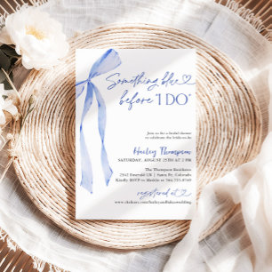 Blue Bow Something Blue Before I DO Bridal Shower Invitation