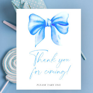 Blue bow - Thank you for coming Poster