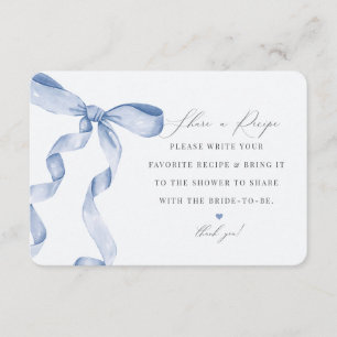 Blue Bow Tying the Knot Share a Recipe insert