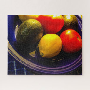 Blue Bowl of Fruit Puzzle
