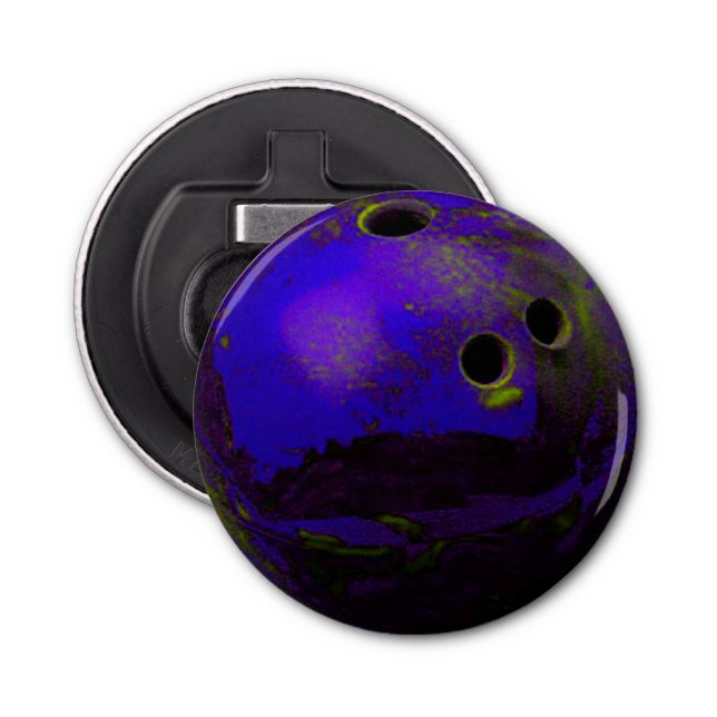 Blue Bowling Ball Customise It Bottle Opener (Front)