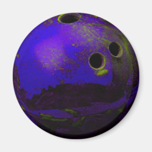 Blue Bowling Ball Customise It Magnet