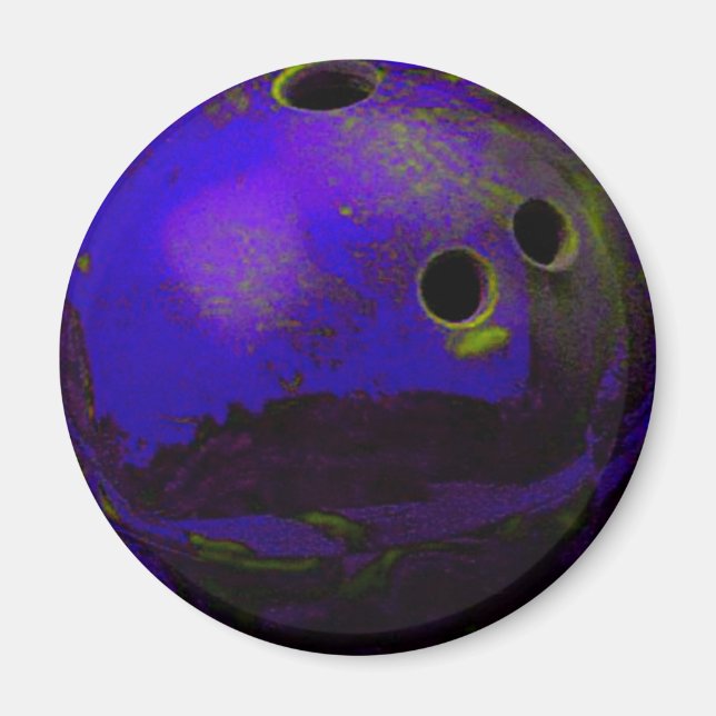 Blue Bowling Ball Customise It Magnet (Front)
