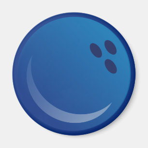 Blue Bowling Balls Magnet