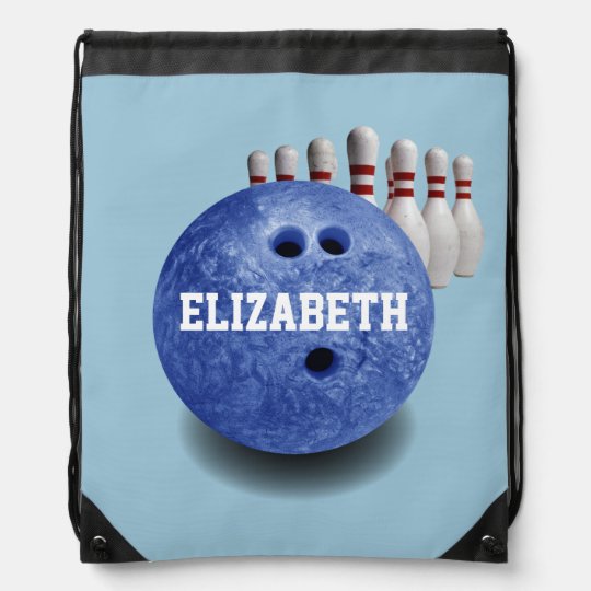 Blue Bowling Custom Ball Bag Zazzle.co.uk