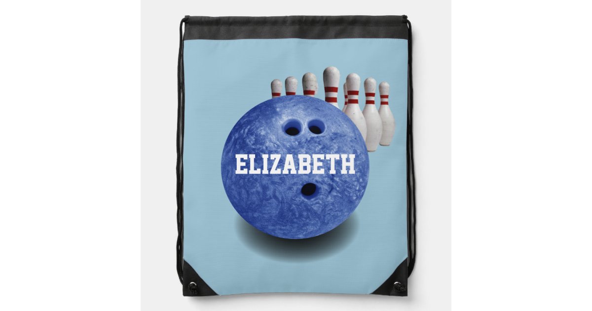 Blue Bowling Custom Ball Bag Zazzle