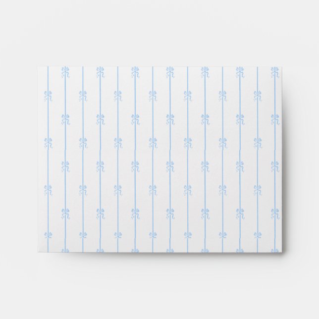 Blue Bows and Stripes Envelope (Front)