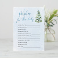 Blue Bows Christmas Wishes For Baby Advice Game