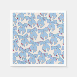 Blue Bows Coquette Napkin