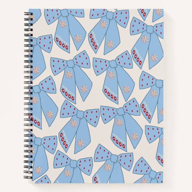 Blue Bows Coquette Notebook (Front)