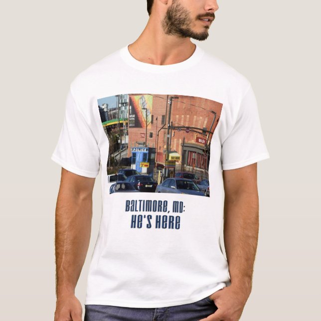 Blue Box Arrives T-Shirt (Front)