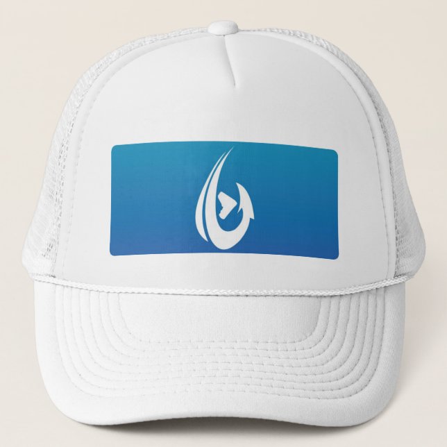 Blue Box Trucker Hat (Front)