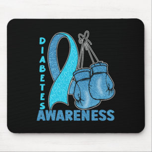 Blue Boxing Gloves Ribbon Diabetes Awareness 1 Mouse Mat