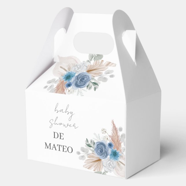Blue Boy Baby Shower Favour Box (Front)