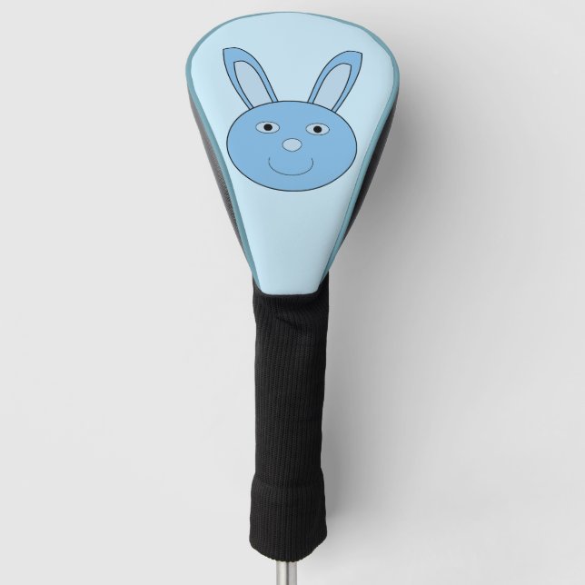 Blue Boy Bunny Face Spring Easter Golf Head Cover (Front)