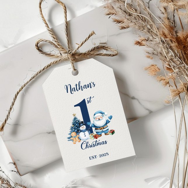 Blue Boy First Christmas  Gift Tags (Creator Uploaded)