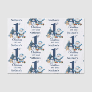Blue Boy First Christmas  Tissue Paper