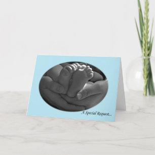Blue Boy Godmother Request Card