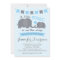 Blue Boy Peanut Elephant Baby Shower invitation