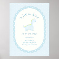Blue Boy Prehistoric Dinosaur Baby Shower Welcome