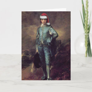 Blue Boy Santa Greeting Card