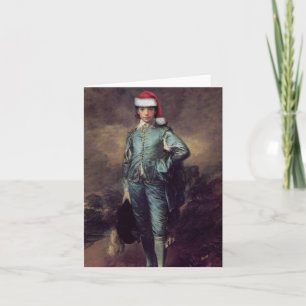 Blue Boy Santa Note Card