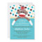 Blue Boy Sock Monkey Baby Shower Invitation
