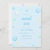 Blue Boy Sweet One First Birthday Invitation