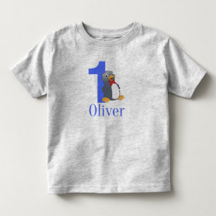 Blue Boys 1st Birthday - Oliver Birthday Toddler T-Shirt
