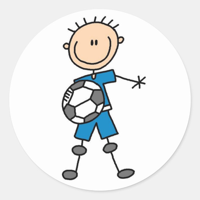 Blue Boys Soccer Sticker (Front)