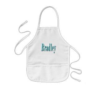 Blue Bradley Name, Kids Apron