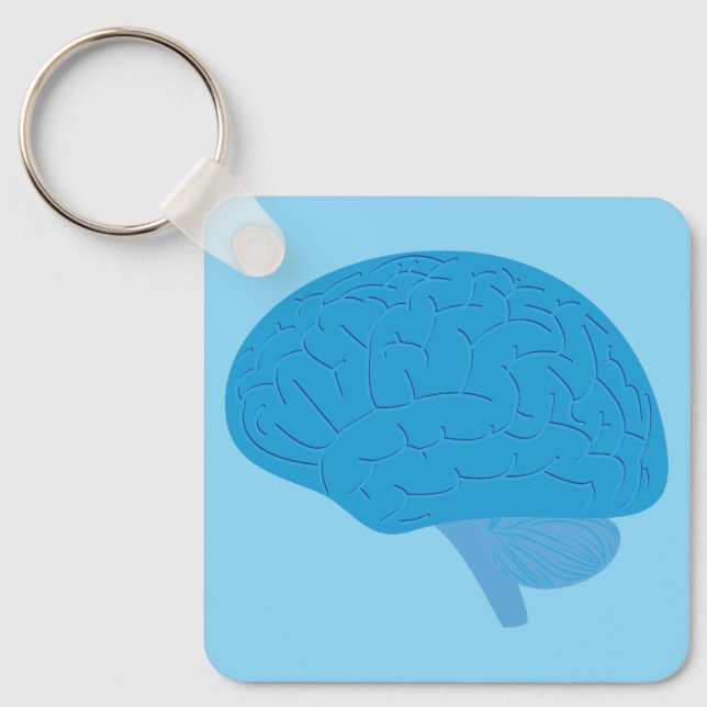 Blue Brain Key Ring (Front)