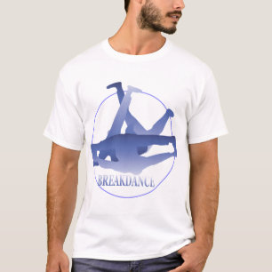 Blue Break Dance Performance Micro-Fibre Singlet T-Shirt