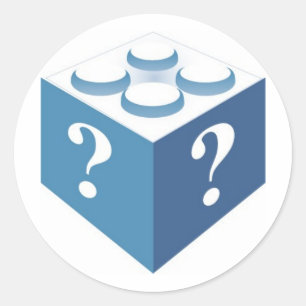 Blue Brick Classic Round Sticker