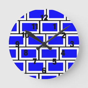 Blue Brick Clock