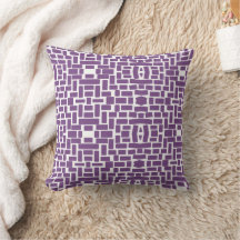 Blue brick pattern Throw Pillow