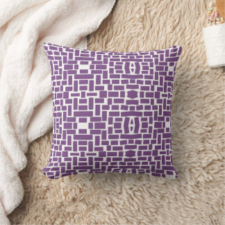 Blue brick pattern Throw Pillow