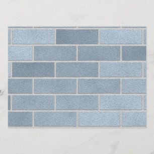 Blue Brick Wall Invitation