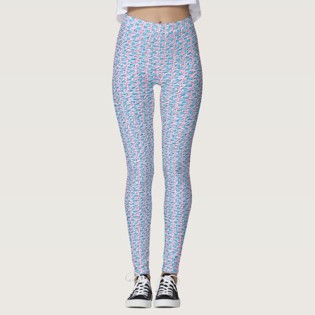 blue bricks leggings (Front)
