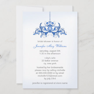 Blue Bridal Shower Invitations
