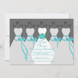 Blue Bride Bridesmaids Bridal Shower Invitation