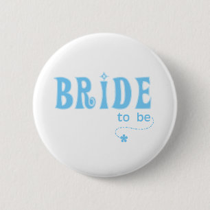Blue Bride to Be 6 Cm Round Badge