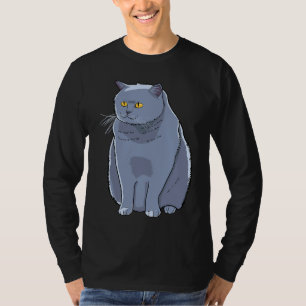 Blue British Shorthair Cat For Cat People Men Wome T-Shirt