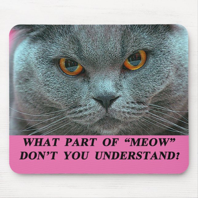Blue British Shorthair mousepad (Front)
