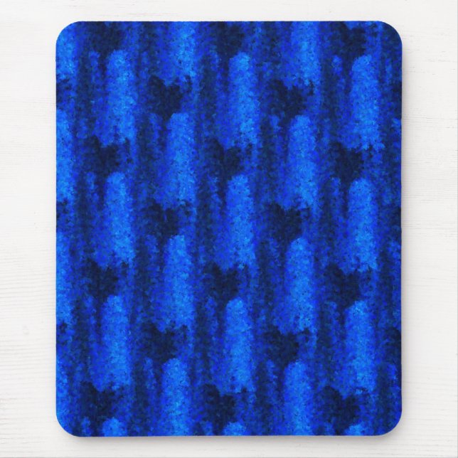 Blue Broken Glass Pattern Mouse Mat (Front)