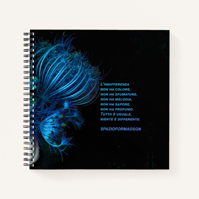 "Blue broken heart in black II " & Indifferenza Notebook (Front)